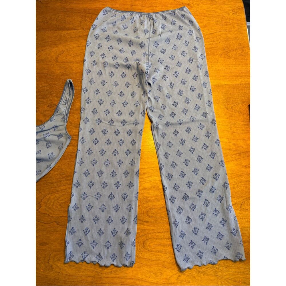 NWT Free People Women's Fresh In Love Crop Floral Lounge Set Blue Size Small - Picture 8 of 11